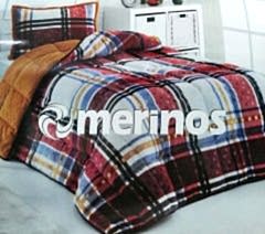 Merinos Yorgan Comforter Set 160X240 Boris Kırmızı Ekru