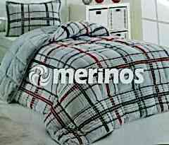 Merinos Yorgan Comforter Set 160X240 Elba Gri kırmızı