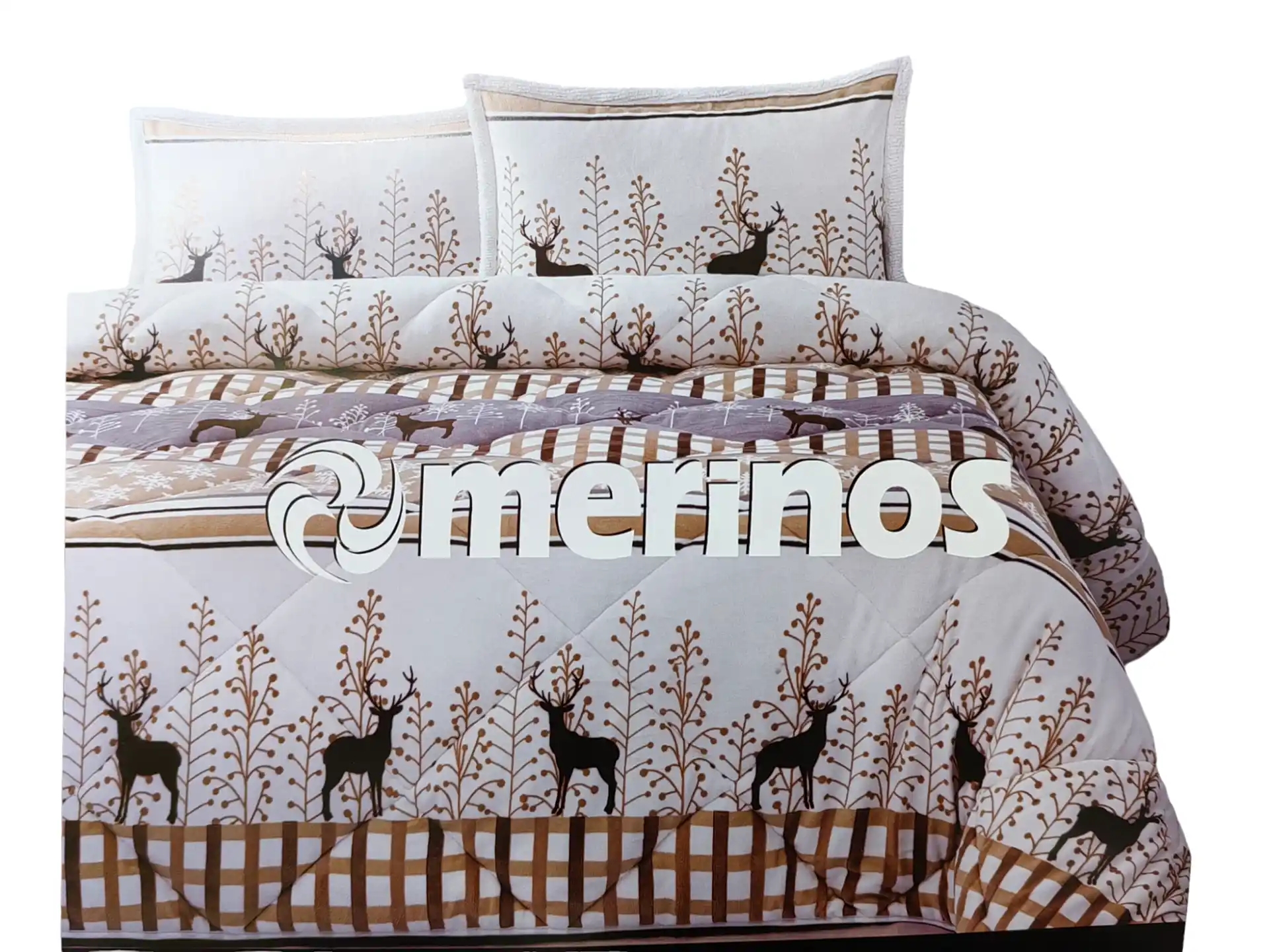 Merinos Yorgan Comforter Set 220X240 Deer Bej