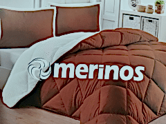 Merinos Yorgan Comforter Set 220X240 Düz Kremit