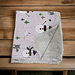 Pazen Çift Taraflı Bebek Battaniyesi 70x70 cm