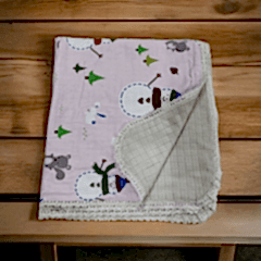 Pazen Çift Taraflı Bebek Battaniyesi 90x90 cm