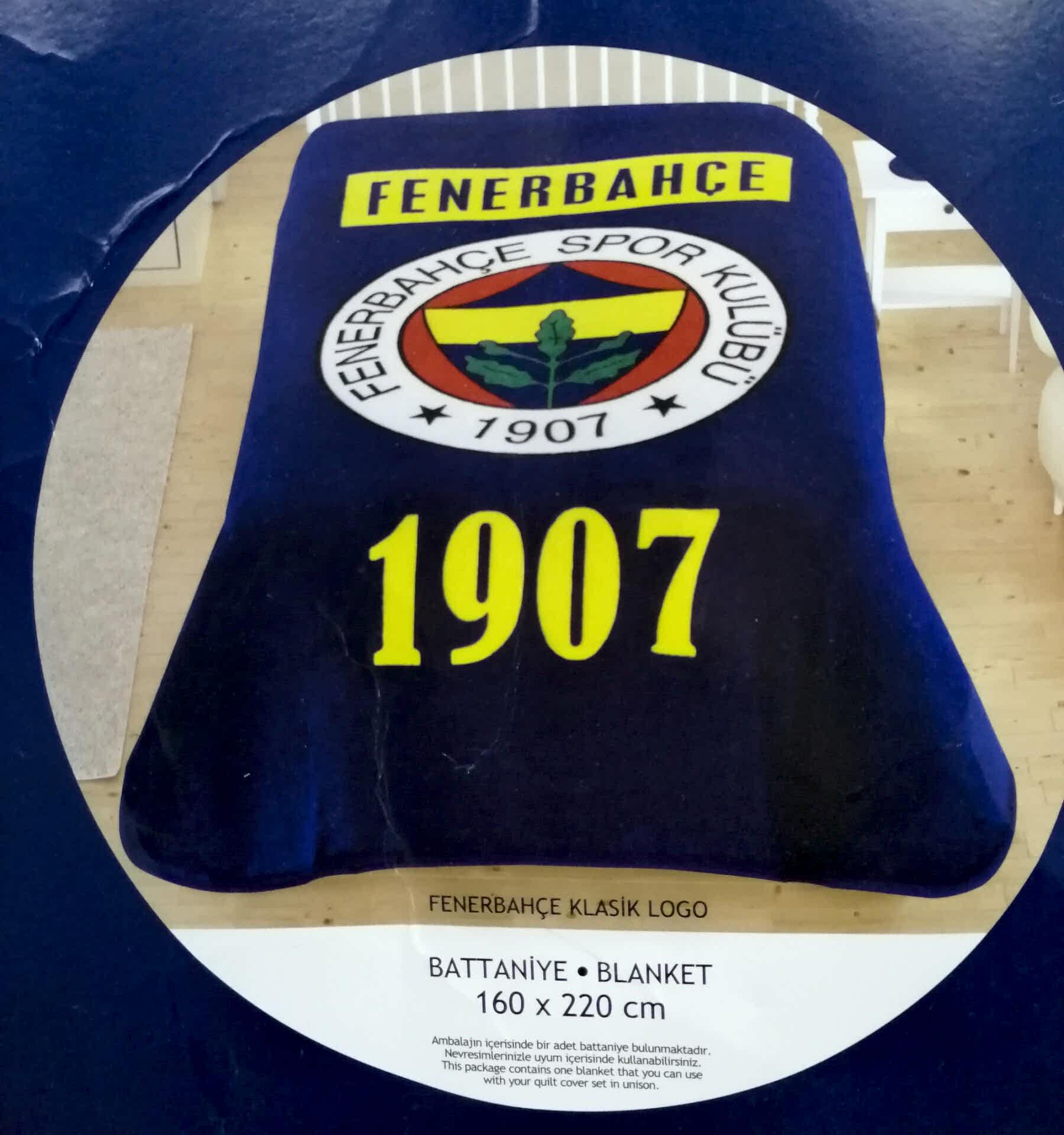 Taç Fenerbahçe Klasik Logo  Lisanslı battaniye 160x220