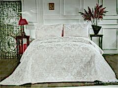 Çapa Avangart Çift Kişilik Yatak Örtüsü  Pudra