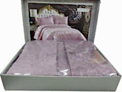 Çapa Beste Çift Kişilik Yatak Örtüsü Gül Kurusu