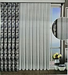 Deniz Beyaz Tül Perde