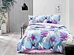 Altınbaşak %100 Pamuk Ranforce Tek Kişilik Nevresim Takımı Belda Ön Fuşya