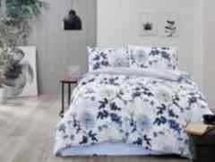 Altınbaşak %100 Pamuk Ranforce Tek Kişilik Nevresim Takımı Favor Ön İndigo