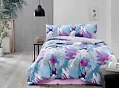 Altınbaşak %100 Pamuk Ranforce Çift Kişilik Nevresim Takımı Belda Ön Fuşya