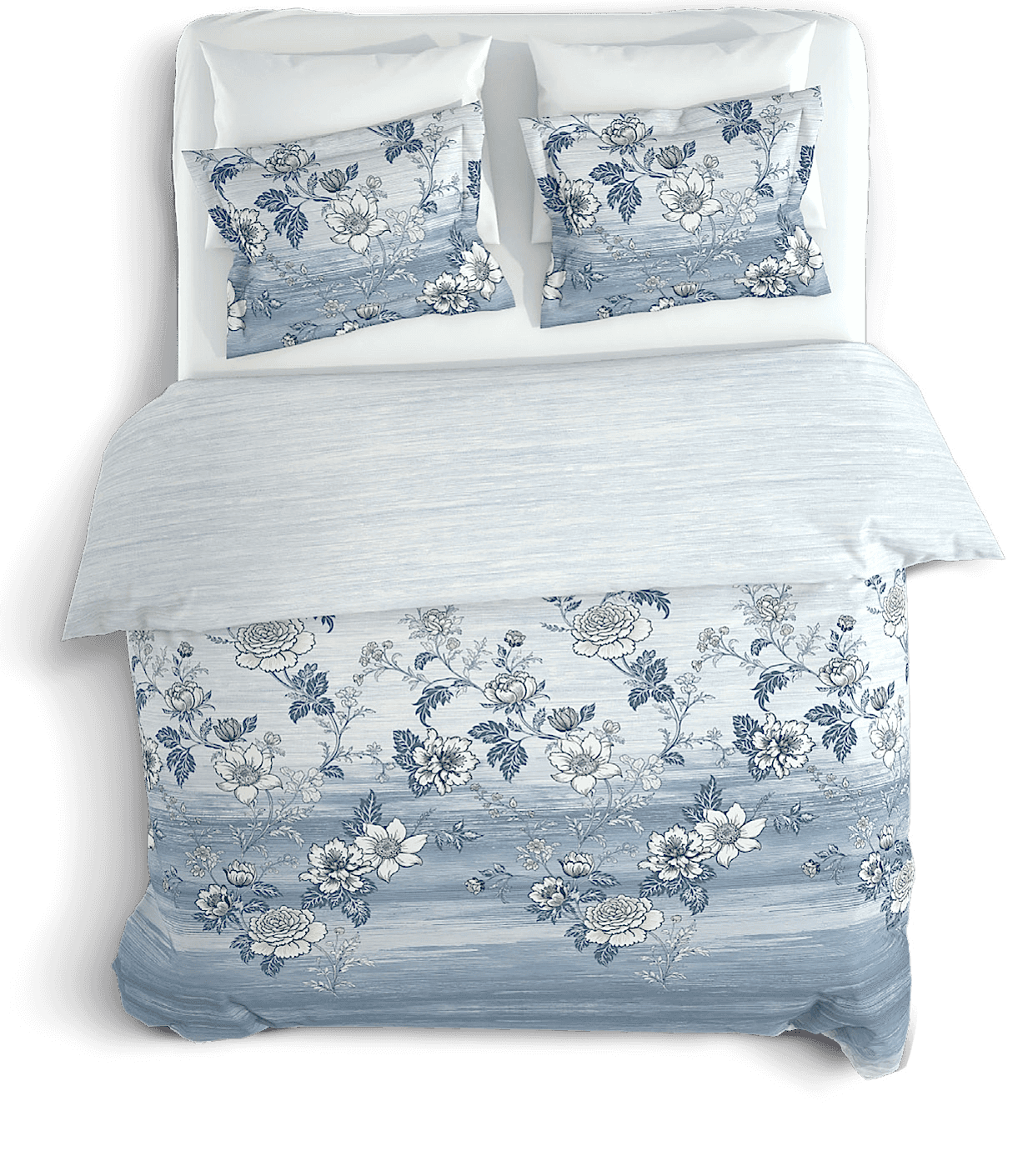 Şık Floral Desenli %100 Pamuk Çift Kişilik Nevresim Takımı