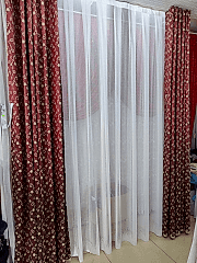 Zarif tül perde 214x260cm Seyrek Pile